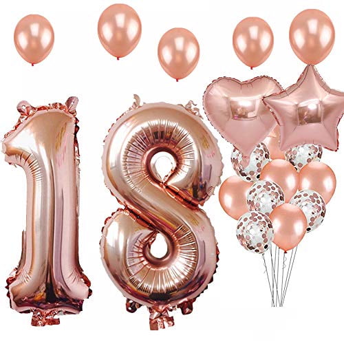 Ballons De Fête D'anniversaire Rose Anniversaire De Célébration