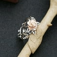 thumbnail image 3 of Romantic Female Rose Flower Ring Fashion Bridal Finger Ring Silver Color Jewelry Promise Love Rings For Women, 3 of 3