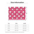 thumbnail image 2 of Throw Blanket for Couch, Rose Red Cute Smiling Cartoon Cat Super Soft Fuzzy Comfy Warm Throw Blanket, Cuteness Lightweight Cozy Plush Flannel Blanket & Throws for Sofa and Bed All Season, 2 of 5