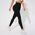 thumbnail image 2 of BODOAO Women's Wash Tight Fitness Yoga Pants Wash High Waisted Running Pants Butt Lifting Leggings for Women Impact Gym Seamless Workout Leggings Mid Low Waist Tummy Control Yoga Pants Black L, 2 of 7