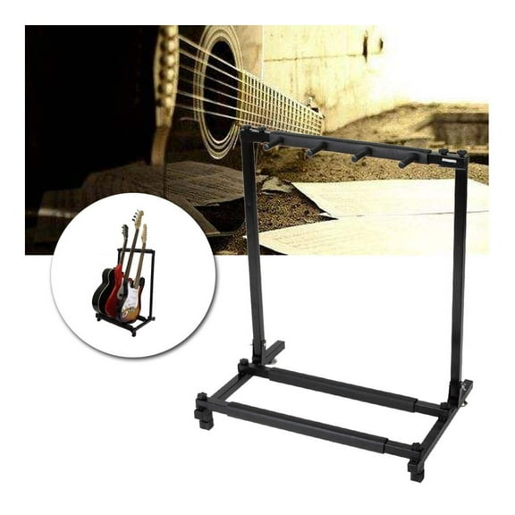 Wqmh 3/5/7/9 Multiple Guitar Stand, Display Rack Guitars & Ukulele & Bass & Banjo Holder for Band, Studio, Home (Square-3 Holder)