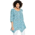 thumbnail image 5 of Woman Within Plus Size Handkerchief Hem Henley Tunic, 5 of 5