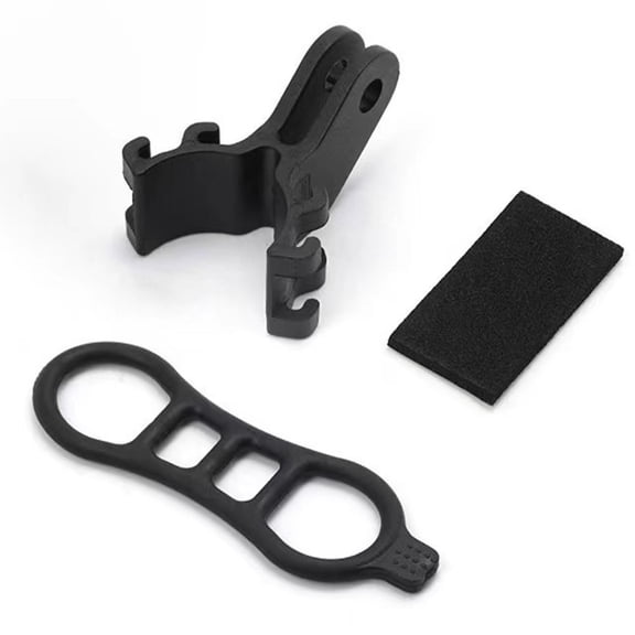 Plastic Bicycle Light Clip Mount for Flashlight, Handlebar Attachment with Quick Installation, forMotorcycle and Bike Accessories, Black