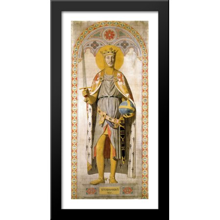 Duke Ferdinand-Philippe of Orleans, as St. Ferdinand of Castile 20x40 Large Black Wood Framed Print Art by Jean Auguste Dominique Ingres