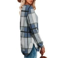 thumbnail image 3 of Womens Long Sleeve Plaid Shirts Fall Fashion Tunic Tops Outfits Dressy Casual Loose Blouses, 3 of 5