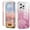 Pink, variant on iPhone 12 Pro Max Case with Screen Protector, Gradient Color Feather Pattern Full Body Shockproof Protective Anti-Scratch Drop Proof Slim Fit Phone Case for Apple iPhone 12 Pro Max, Pink