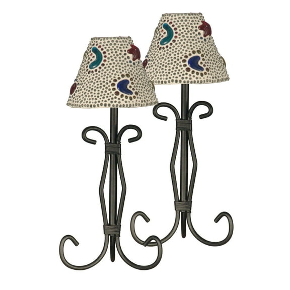 Springdale Lighting 12 inch H Bead Star 2-Piece Mosaic Art Glass Candle Votives