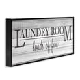thumbnail image 3 of Stupell Industries Fun Laundry Room Funny Word Bathroom Black And White Design, 13 x 30,Design by Kimberly Allen, 3 of 5
