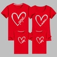 thumbnail image 2 of WREESH Family Matching T-Shirts for Men Fashion Short Sleeve T-Shirts with Playful Heart Graphic Tees for The Whole Family Red, 2 of 5