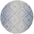thumbnail image 3 of Nourison Whimsicle Boho Farmhouse Ivory Blue 5' x round Area Rug, (5' Round), 3 of 9