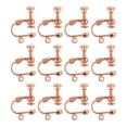 thumbnail image 1 of 12 Pieces Non-Piercing Screw Earring Clip Flat Hook Earring Earrings Clips DIY Craft Rose Gold, 1 of 9