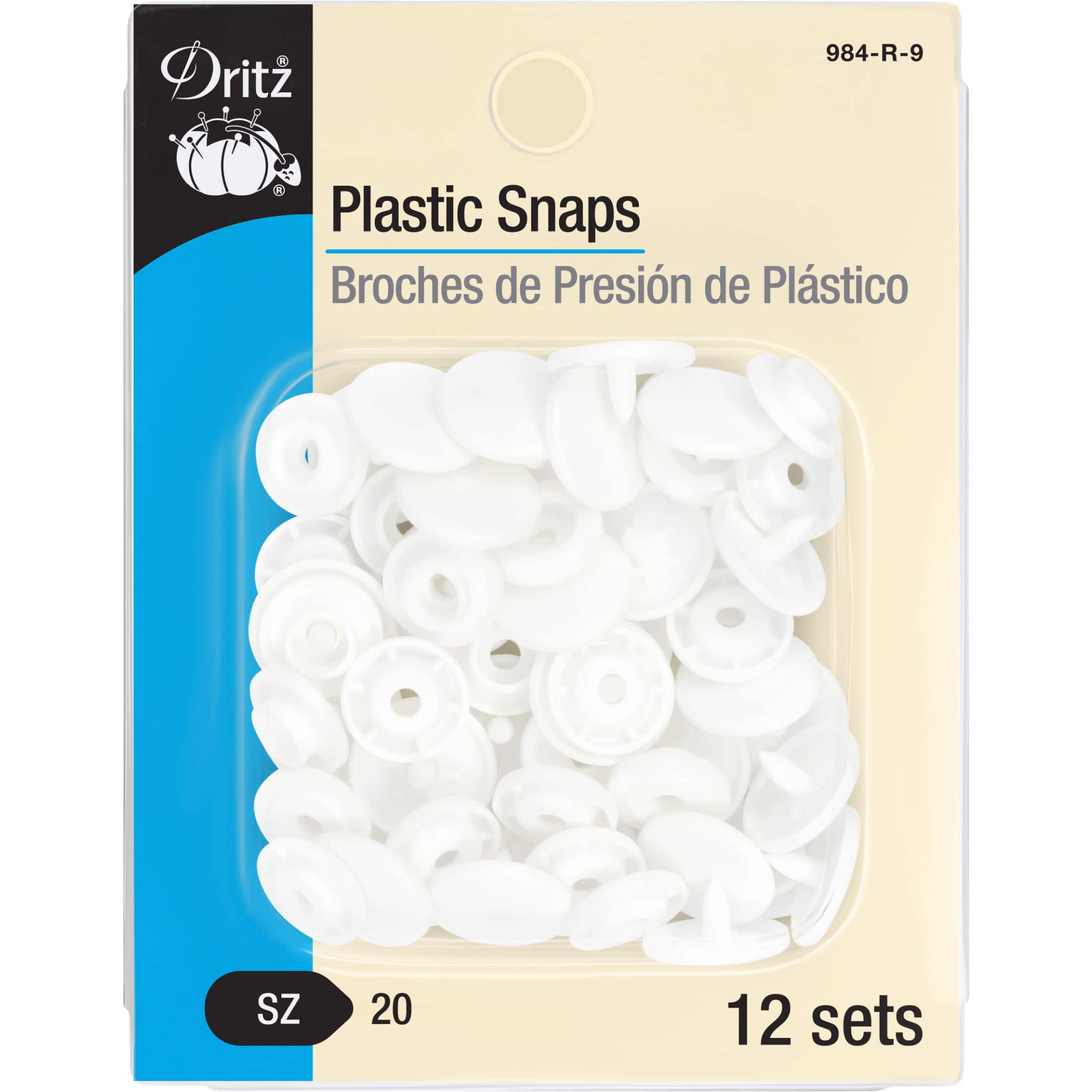 12 Packs 12 ct. (144 total) Dritz® White Plastic Snap Sets