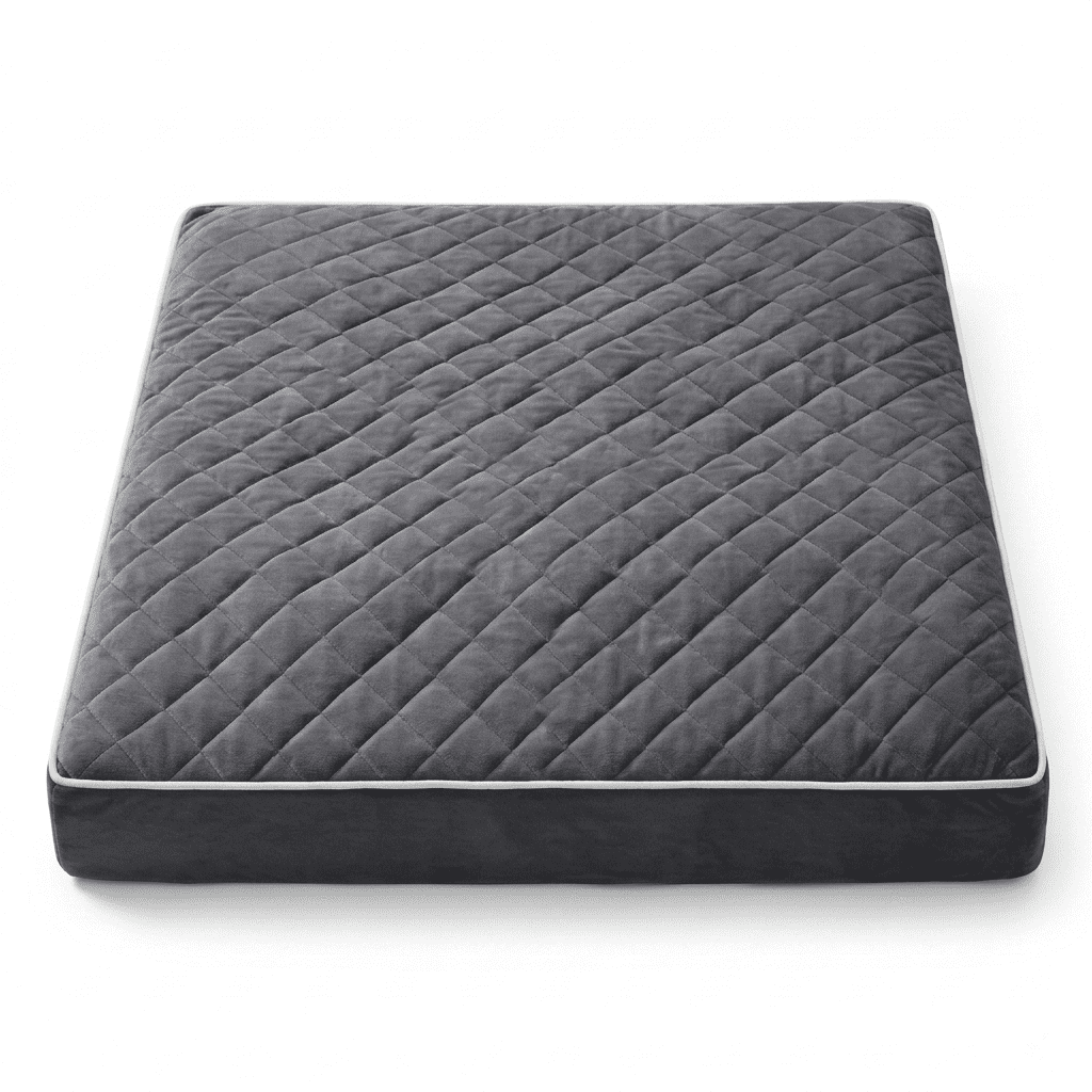 BlissHaven 47x29 XL Orthopedic Dog Bed Mat up to 120lbs, Premium Flat Pet Bed with Anti-Slip Bottom & Machine Washable Cover for Large Breed Dogs