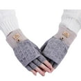 thumbnail image 1 of yingyy Gants Thermiques Femmes Gants d'Hiver Femmes en Polyester Gants Gris, 1 of 6