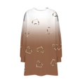 thumbnail image 4 of ICHUANYI Fall Shirts for Women, Womens Long Sleeve Crew Neck Plus Size Print Sweatshirts Oversized Pullover Tunic Tops Outwear Streetwear 2024, 4 of 5