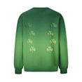 thumbnail image 5 of St. Patrick's Day Sweatshirt for Women Waffle Knit Crewneck Long Sleeve Casual Loose Fit Pullover Sweatshirts (L, Green), 5 of 5