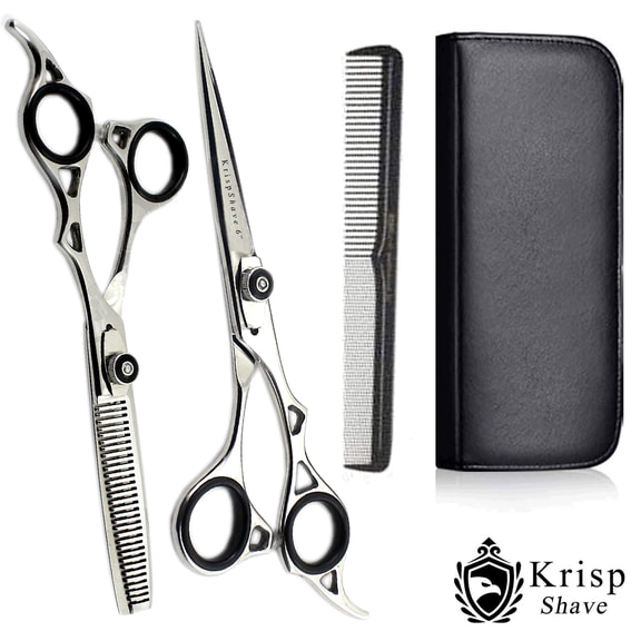 Barber kids Adults Stainless Steel Hair Styling Hair Cutting Scissors Shears Set Kit (6 Inch)