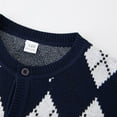 thumbnail image 4 of NAISIBABY Boys Cardigan Sweater, Buttons Long Sleeve Classic Checked Fall Winter Warm Knit Outwear Navy 9T, 4 of 5