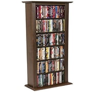 Single Media Storage Tower Bookcase-Walnut