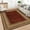 Red tones, variant on Washable 10x13 Area Rugs for Living Room Bedroom, Soft Large Modern Rugs, Ultra Thin Non Slip Accent Carpet for Dining Room, Low Pile Non Shedding Floor Cover Mat for Nursery Office, Red Brown