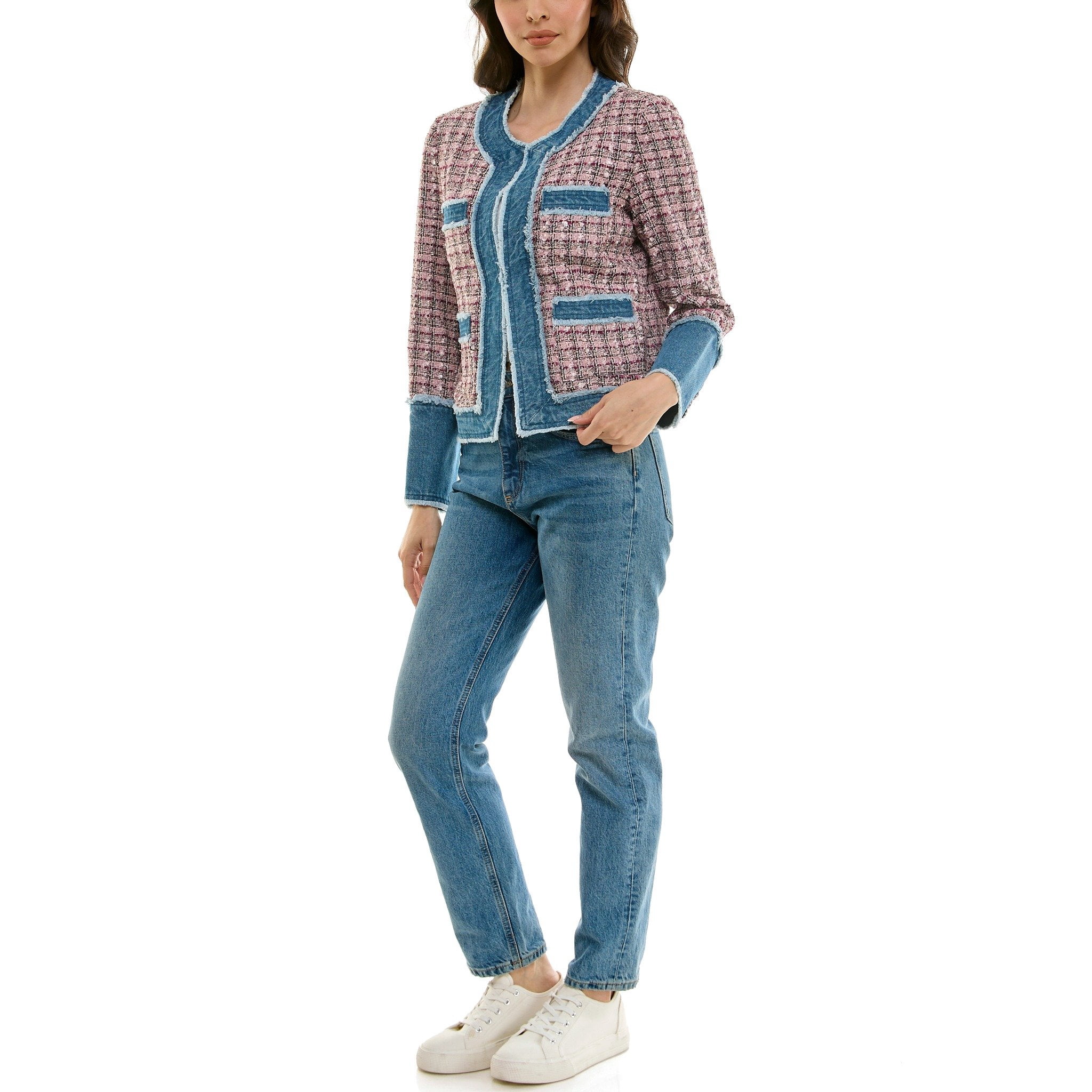 Nanette Lepore Women's Tweed Denim Jacket, Sizes S-XL