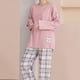 thumbnail image 2 of Gibobby Conjunto de pijama para mujer Conjunto de pijamas para mujer, pijamas de talla grande para mujer, pijamas informales, tirantes de encaje para mujer(Rosa,M), 2 of 5