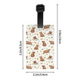 thumbnail image 4 of Luggage Tags for Suitcases, Tangerine Capybara Print Leather Bag Luggage Tags ID Label Tags Privacy Protection Travel Bag Labels, 4 of 6