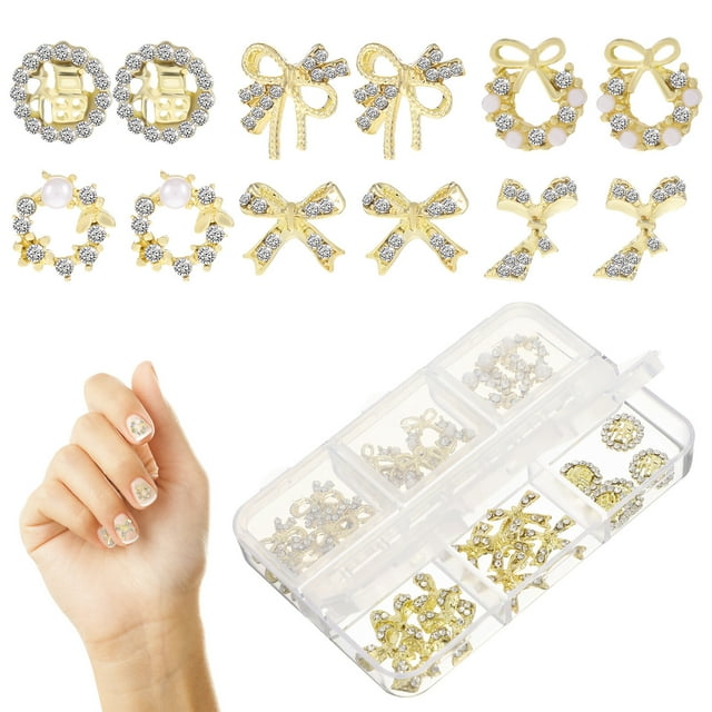 30Pcs Metal Nail Charms Delicate Nail Charms Nail Decorations Manicure Accessories