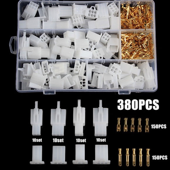 380pc Car Electrical Wire Connector Male Female Socket 2.8mm Plug Terminal Kit