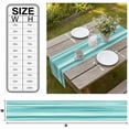 thumbnail image 3 of Teal Green Grey Table Runner Abstract Art Oil Painting Turquoise Ombre Tablerunners 13 x 108 Inch, Table Decorations Tabletop Scarf for Summer Gathering Holiday Farmhouse Kitchen Dining Decor, 3 of 8
