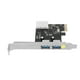 thumbnail image 1 of Tarjeta de expansión PCIe a USB3.0 de 5 Gbps, 2 puertos, 4 pines, tarjeta controladora PCIe Plug and Play para PC de escritorio con Windows, 1 of 5