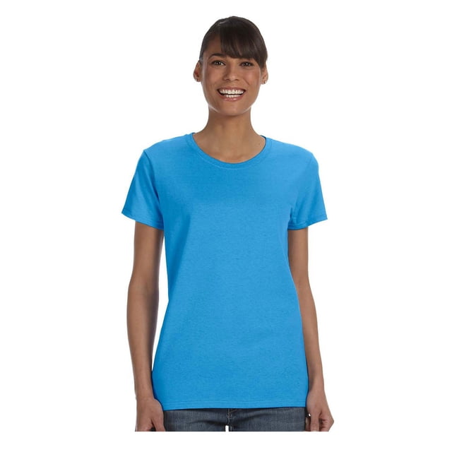 Gildan T-Shirt en Jersey de Confort à Col Épais avec Ruban pour Femmes, Style G5000L