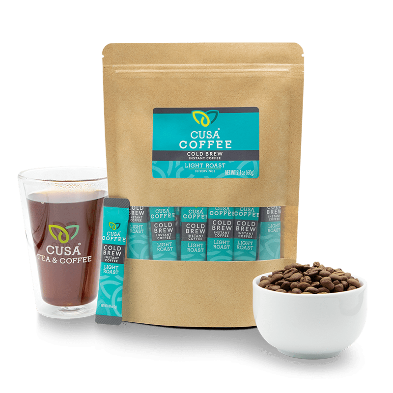 Cusa Tea & Coffee Premium Instant Light Roast Rainforest Alliance