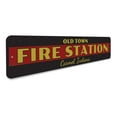 thumbnail image 3 of Old Town Fire Station Novelty Sign, Metal Wall Decor - 4x18 inches, 3 of 4