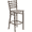 Natural Wood Seat/Clear Coated Metal Frame, variant on Flash Furniture HERCULES Series Silver Antique Finish with Clear Coat Ladder Back Metal Restaurant Barstool - Natural Wood Seat