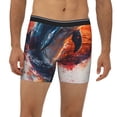 thumbnail image 2 of Easygdp Sunset Ocean Watercolor Dolphin Men's Boxer Briefs Men’s Underwear Boxer Briefs for Men, 2 of 7