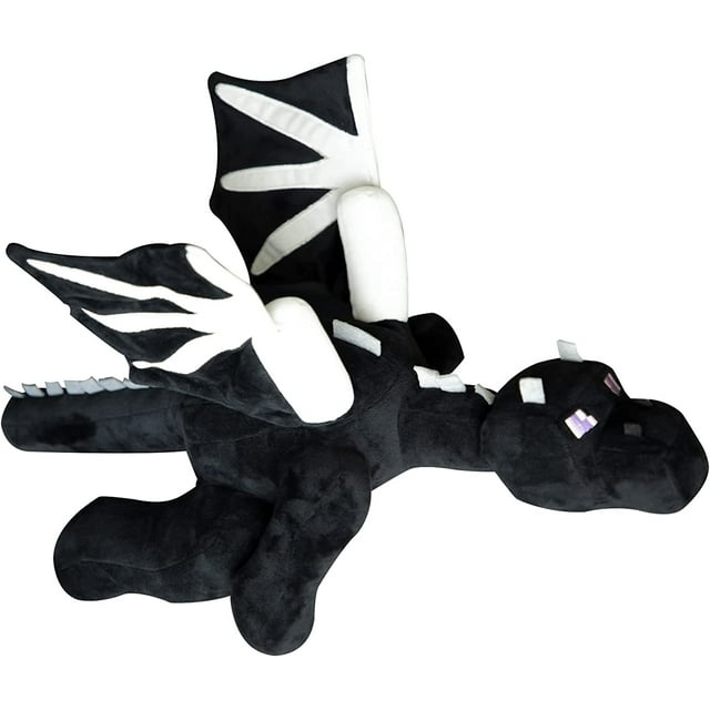 Peluche HUOGUO Dragon negro de 30 cm relleno con algodón PP