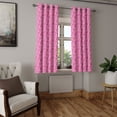 thumbnail image 2 of Ambesonne Hot Pink Grommet Curtain, Abstract Giraffe Skin, 50" x 63", White Pink, 2 of 6