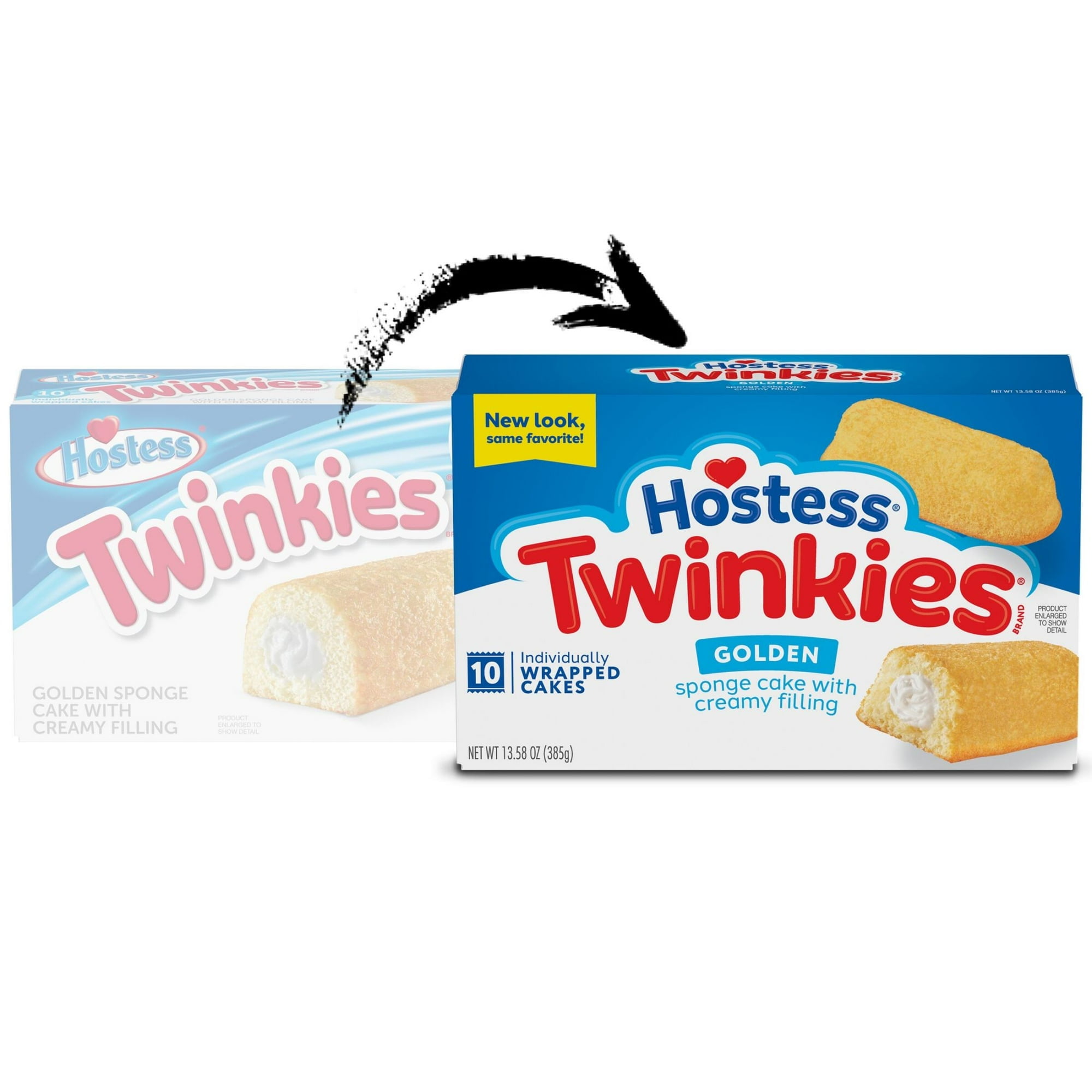 HOSTESS TWINKIES Creamy Golden Sponge Cake Individually Wrapped 10 Count 13.58 oz (Pack of 6)