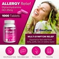 thumbnail image 6 of GenCare - Allergy Relief Medicine | Antihistamine Diphenhydramine HCl 25mg (1000 Tablets Per Bottle) Value Pack | Relieve for Itchy Eyes, Sneezing, Runny Nose | Seasonal or Indoor & Outdoor Allergies, 6 of 7