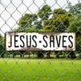 thumbnail image 2 of Jesus Saves Cave Housem Wall Decor Signs Quotes Custom Metal Tin Signs 16 * 4Inch, 2 of 4