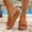 Brown, variant on Womens Sandals Stretch Lightweight Arch Support Orthopedic Wide Width Leather Platform Wedge Flat Slip on Summer Walking Sandals Dressy Comfortable Slides Heels Flip Flops