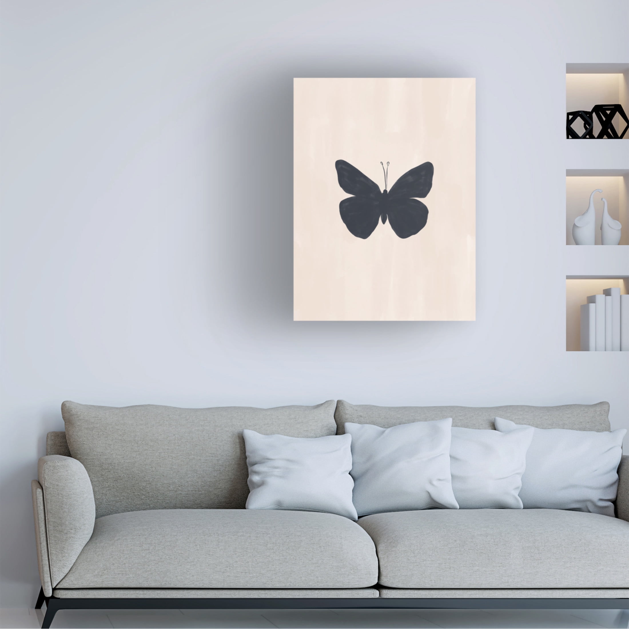 Trademark Fine Art Ivy Green Illustrations Butterfly Canvas Wall Art
