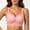 Pink, variant on Women's Allover Floral Lace V-Neck Wireless Push Up Bra, Wide Adjustable Strap Full Side Coverage Elegant Daily & Date Bra Red 34