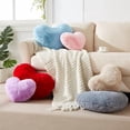 thumbnail image 4 of Heart Pillows, Love Heart Shaped Pillow, Small Cute Purple Heart Pillows for Gifts, Faux Rabbit Throw Pillows for Her, Kids, Girls Home Decoration, 10X11 Inch, 4 of 8