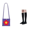 thumbnail image 2 of Girls Academy Uniform Cartoon Costume Halloween Purple Short Sleeves Outfits w/Bag & Socks, 4-5Y, 2 of 7