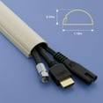 thumbnail image 4 of D-Line Beige Half Round Cord Cover Pack, 1.18x0.59in, 10x 15.7in Lengths, 4 of 7