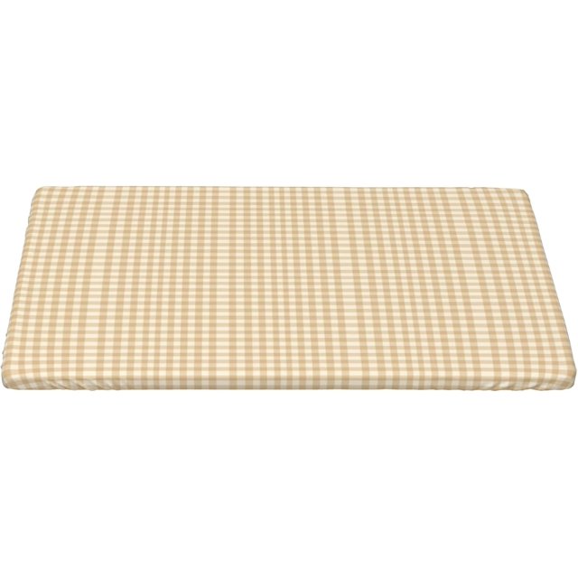 4FT Rectangle Fitted Table Cover, Beige Gingham Rectangle Fitted Table Cover Stretch Table Clothes Wipeable Table Cloth Polyester Table Cloth for Restaurant, Picnic, Indoor and Outdoor Dining