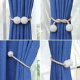 thumbnail image 4 of 2 alzapaños magnéticos para cortinas de color rosa, con pinzas decorativas, de cuerda, para sujetar cortinas de ventana, de 16 pulgadas (2, rosa), 4 of 6