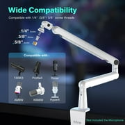 FIFINE Low Profile Microphone Boom Arm Stand with 1/4 3/8 5/8 Screws for Record/Stream/Game-BM88W